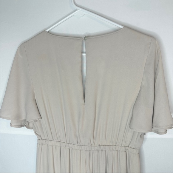 Show Me Your MuMu Emily Empire Maxi Dress Show Me The Ring Crisp Beige Size S - Picture 5 of 13